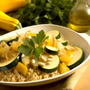 Quinoa con zucchine e cipolle
